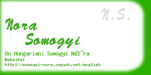 nora somogyi business card